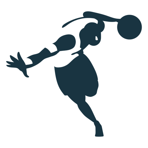 Jugador de baloncesto jugador pelota cortos silueta detallada Diseño PNG