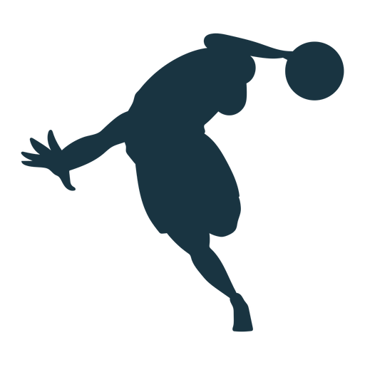 Basketball player ball silhouette