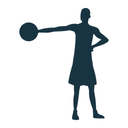 Jugador de baloncesto jugador pelota pantalones cortos silueta Diseño PNG