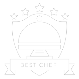 Best chef dish badge line PNG Design
