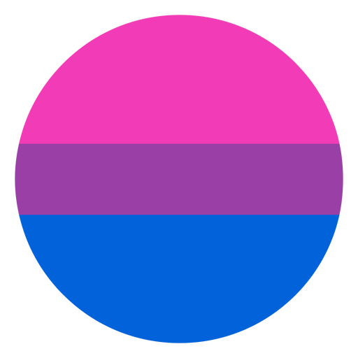 Bisexueller Kreisstreifen flach PNG-Design