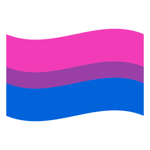 Bisexuelle Fahnenstreifen flach PNG-Design
