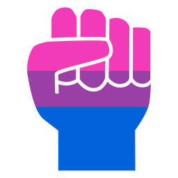 Bisexueller Handfinger-Fauststreifen flach PNG-Design