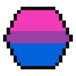 Bissexual hexágono listra pixel plano Transparent PNG