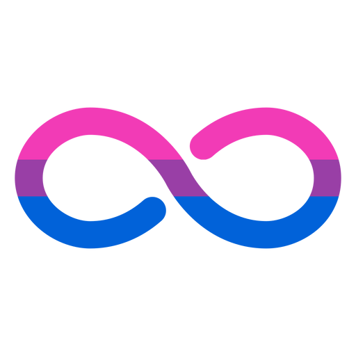 Faixa infinita bissexual plana Desenho PNG