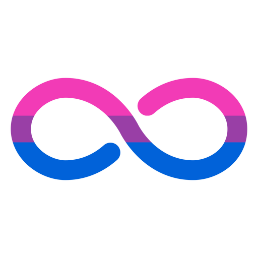 Franja bisexual infinita plana Diseño PNG