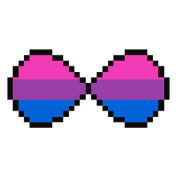 Bisexual franja infinita pixel plana