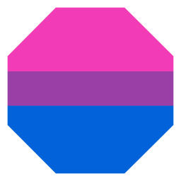 Bisexual octagon stripe flat PNG Design Transparent PNG