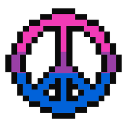 Bissexual faixa pacífica pixel plana Transparent PNG