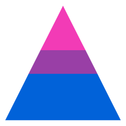 Triângulo bissexual com faixa plana Transparent PNG