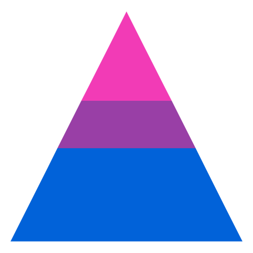 Bisexueller Dreiecksstreifen flach PNG-Design