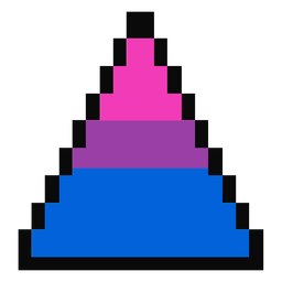 Píxel de faixa de triângulo bissexual plano