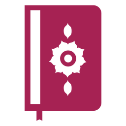 Book double page page flower cover bookmark detailed silhouette Book double page page flower cover bookmark detailed silhouette