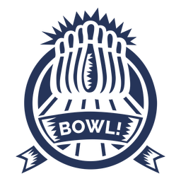 Bowl skittle circle badge sticker PNG Design Transparent PNG
