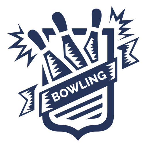 Bowlingspielkegel-Abzeichenaufkleber PNG-Design