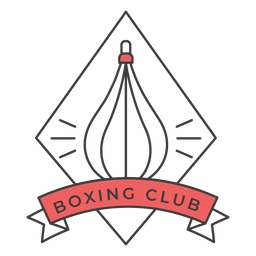 Pegatina de la insignia del color del club del punchbag del boxeo Diseño PNG