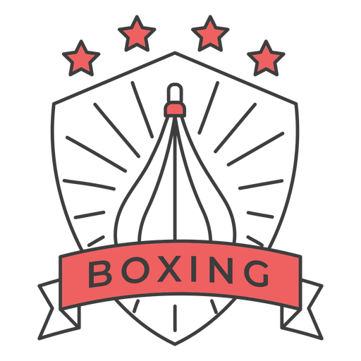 Boxing Punchbag Star Colored Badge Sticker Transparent Png