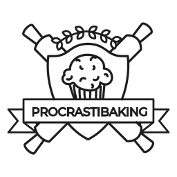 Kuchen Nudelholz Zweig Abzeichen Schlaganfall PNG-Design