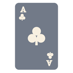 Card ace clubs silhouette PNG Design