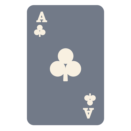 Card ace clubs silhouette PNG Design