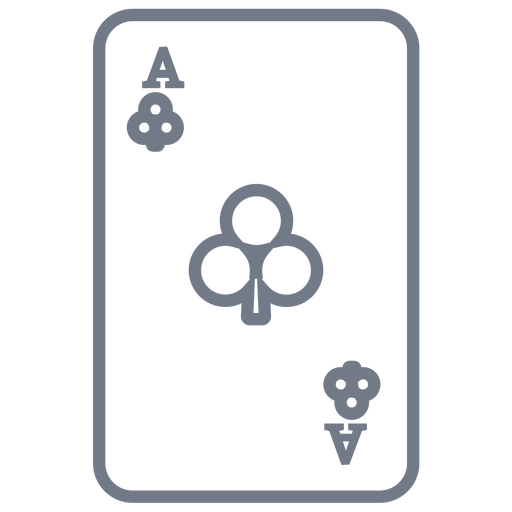 Card ace clubs stroke PNG Design