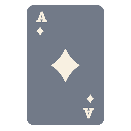Card ace diamonds silhouette PNG Design
