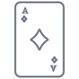 Cartão ás de diamantes traço Desenho PNG