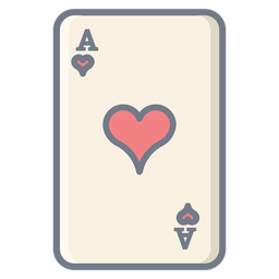 Tarjeta ace corazones planos Tarjeta ace corazones planos