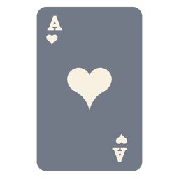 Card ace hearts silhouette PNG Design
