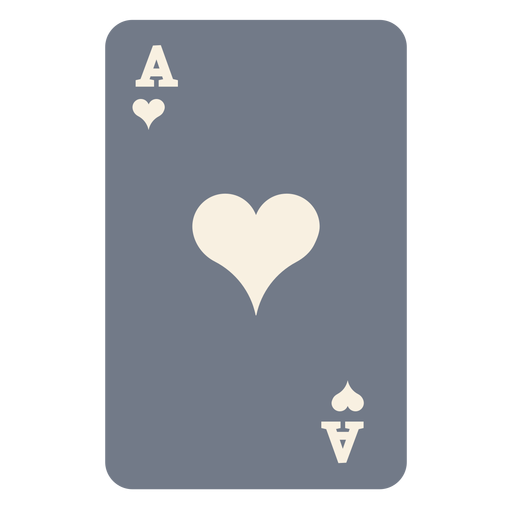 Card ace hearts silhouette