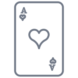 Tarjeta as corazones trazo Diseño PNG