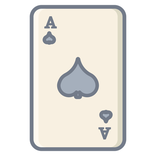 Card ace spade flat PNG Design