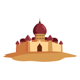 Ilustração do domo da fortaleza do castelo Desenho PNG