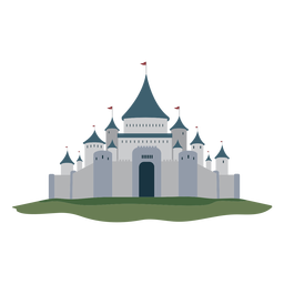 Castle fortress palace flag illustration PNG Design