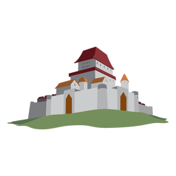 Ilustración de la torre de la fortaleza del castillo Diseño PNG