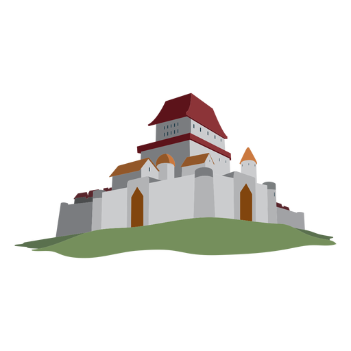 Ilustración de la torre de la fortaleza del castillo Diseño PNG