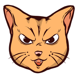 Cat muzzle artful artfulness whisker ear illustration PNG Design