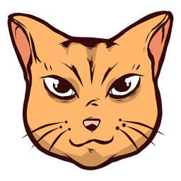 Ilustração de focinho de gato atento ao bigode Desenho PNG