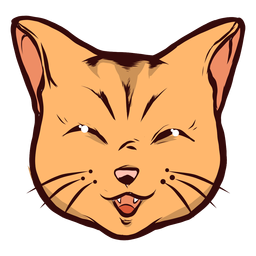 Ilustración de oreja de bigote de felicidad feliz de bozal de gato Diseño PNG