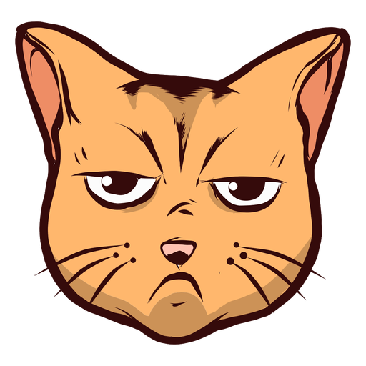 Download Cat Muzzle Sad Sadness Whisker Ear Illustration Transparent Png Svg Vector File Yellowimages Mockups