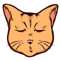 Ilustración de oreja de bigote soñoliento de hocico de gato Transparent PNG