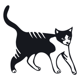 Doodle de piel de raya de cola de hocico de gato