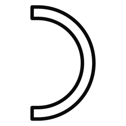 Ch trazo de arco de arco de correa Diseño PNG