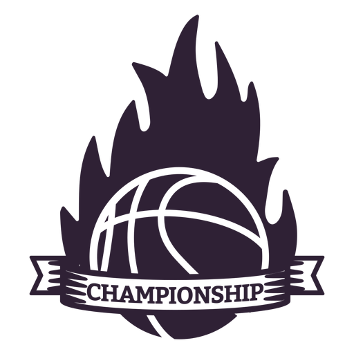 Championship Flame Fire Ball Abzeichen PNG-Design