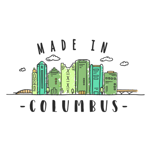 Columbus Skyline Aufkleber