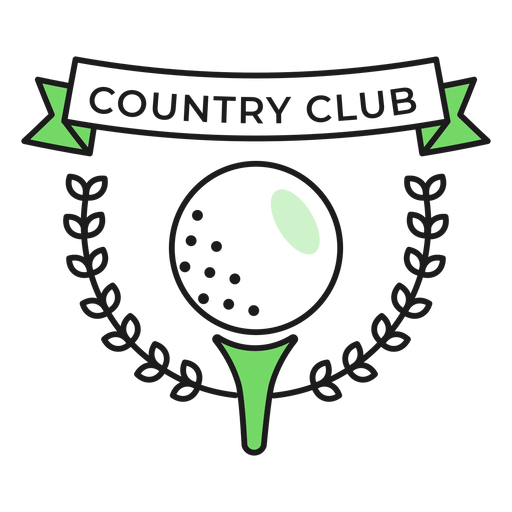 Country Club Ball Zweig farbigen Abzeichen Aufkleber PNG-Design