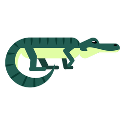 Cauda de crocodilo mandíbulas com listra de crocodilo arredondadas Desenho PNG