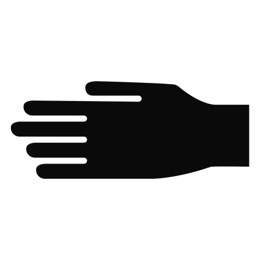 D hand finger arm detailed silhouette