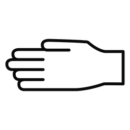 D hand finger arm stroke PNG Design