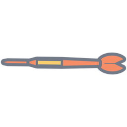 Pfeilherz orange flach PNG-Design